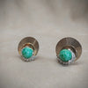 Gold Fan Green Vintage earrings by Boucher - The Hirst Collection