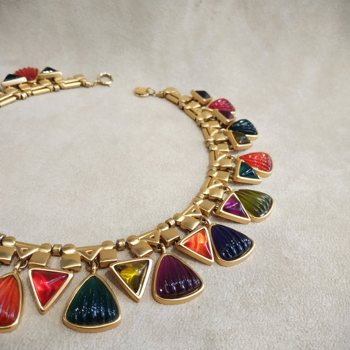 Anne Klein Statement Glass Statement Multicoloured Necklace - The Hirst Collection