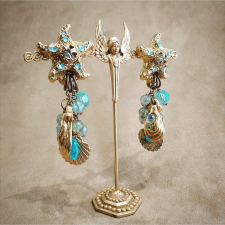 Jacky De G Pairs Ocean Paris Sealife chandelier earrings - The Hirst Collection