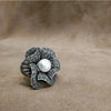 Pearl Flower Brooch Silver Marcasite Pendant Pin - The Hirst Collection