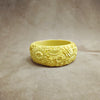 Floral Yellow Wide Bangle - The Hirst Collection