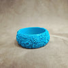 Floral Blue wide bangle - The Hirst Collection