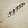 Schiaparelli Leafy Purple Pink Vintage Bracelet - The Hirst Collection