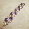 Schiaparelli Leafy Purple Pink Vintage Bracelet - The Hirst Collection