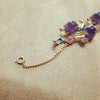 Schiaparelli Leafy Purple Pink Vintage Bracelet - The Hirst Collection
