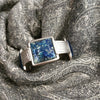 Yves Saint Laurent Silver Blue Bracelet with Dichroic Glass - The Hirst Collection