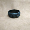 Floral Black Wide Bangle - The Hirst Collection