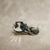 Cat and fishbowl brooch in gold tone pewter by JJ - The Hirst Collection