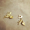 Askew London Cherub heart Earrings - The Hirst Collection