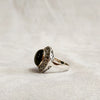 Art Deco Circle Ring Silver Black Marcasite - The Hirst Collection