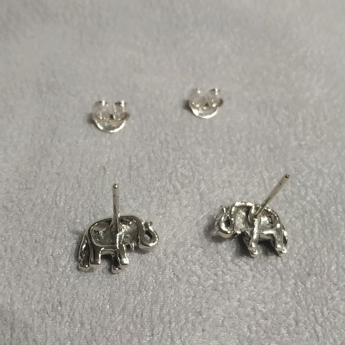 Silver Marcasite Elephant studs Earrings - The Hirst Collection