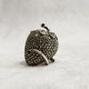 Strawberry Ring Silver Onyx Marcasite - The Hirst Collection