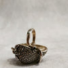 Strawberry Ring Silver Onyx Marcasite - The Hirst Collection