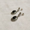 Oval Teardrop Black Onyx Earrings - The Hirst Collection