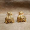 Ciner Cicada Gold Clip On Earrings open wings - The Hirst Collection