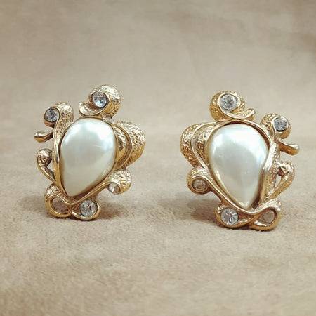 Guy Laroche Baroque pearl glass earrings - The Hirst Collection