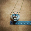 Roaring Leopard necklace by And Mary in porcelaine - The Hirst Collection