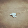 White Crab Pendant Necklace by And Mary in Porcelaine - The Hirst Collection