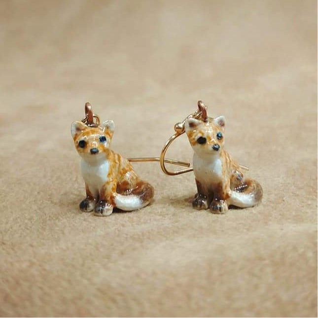 Baby Fox drop Earrings by AndMary - The Hirst Collection