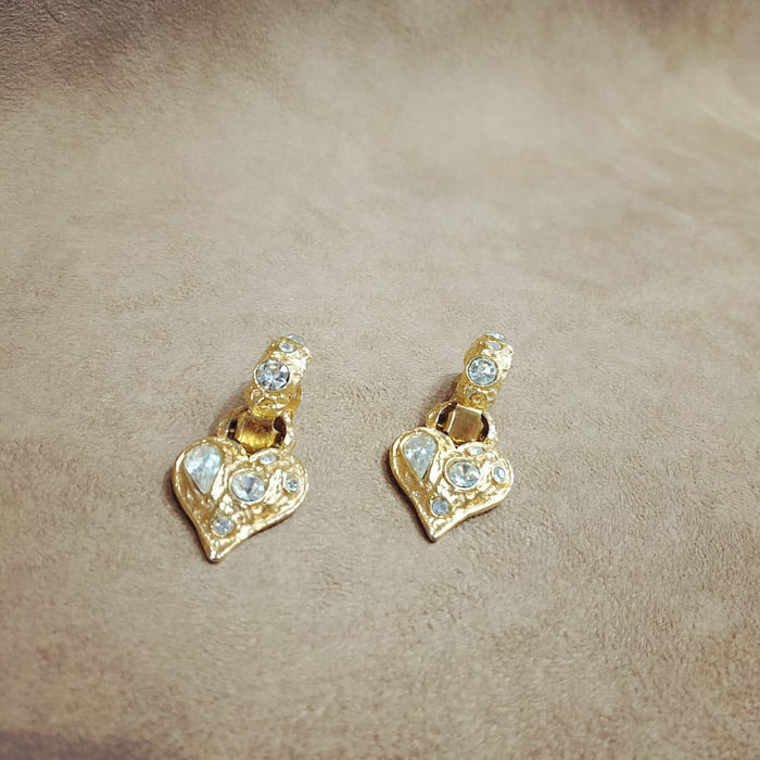 Edouard Rambaud hoop heart gold earrings