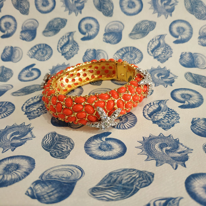 Kenneth Jay Lane Coral bracelet with starfish