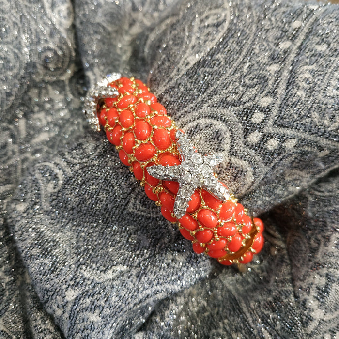 Kenneth Jay Lane Coral bracelet with starfish
