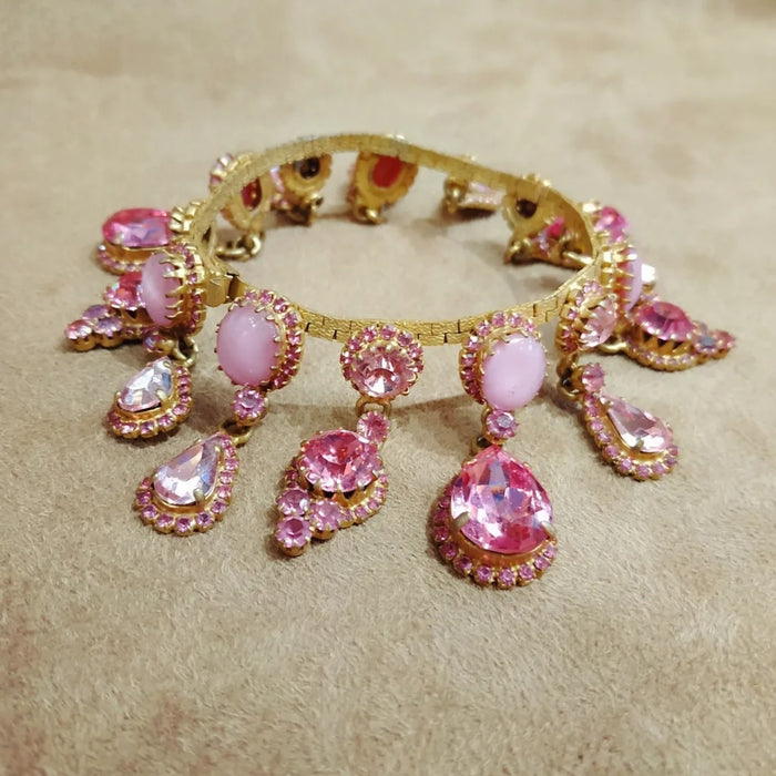 Otazu Dangle Pink Drop Charm Bracelet