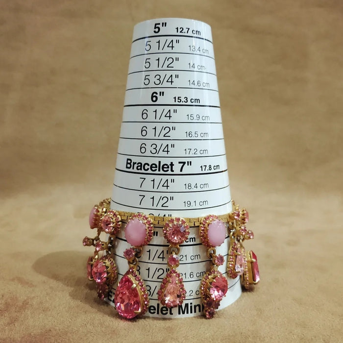 Otazu Dangle Pink Drop Charm Bracelet