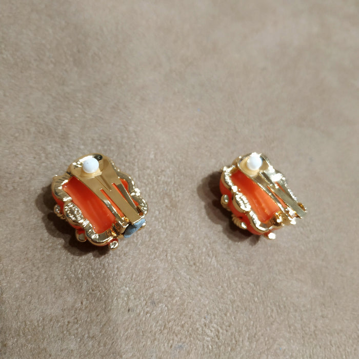 Kenneth Jay Lane Coral Wired Earrings
