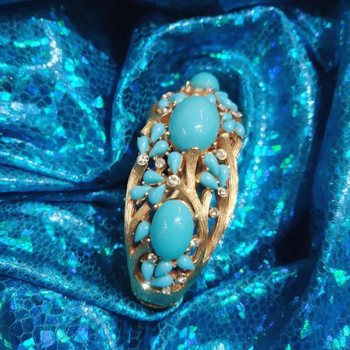 Trifari Turquoise Jewels of India bangle