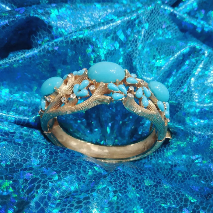 Trifari Turquoise Jewels of India bangle