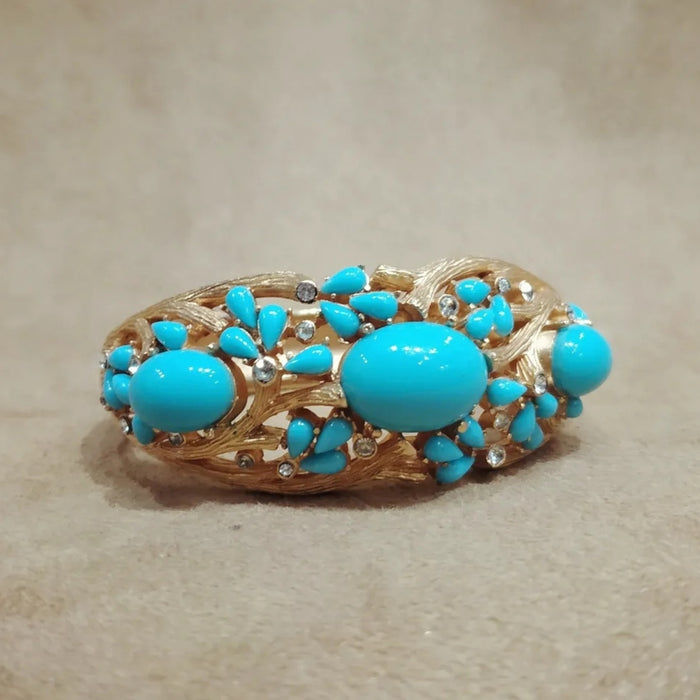 Trifari Turquoise Jewels of India bangle