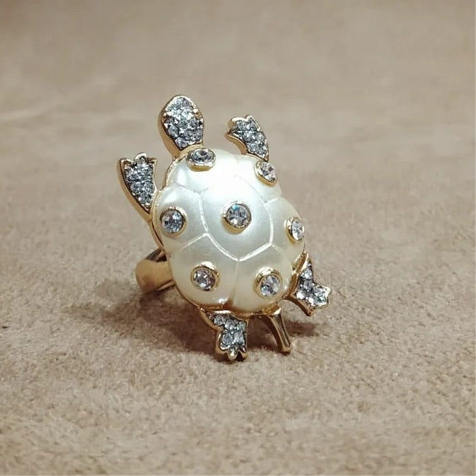 Kenneth Jay Lane Statement Tortoise ring