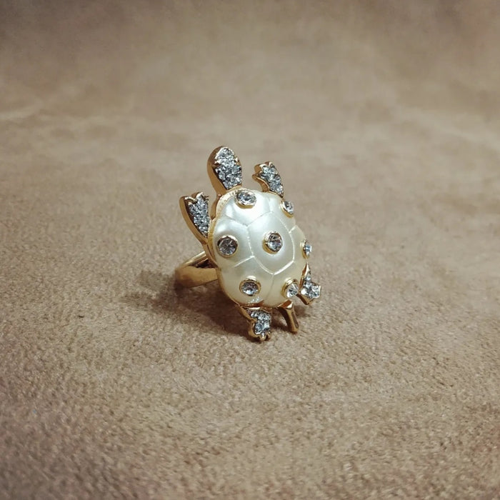 Kenneth Jay Lane Statement Tortoise ring