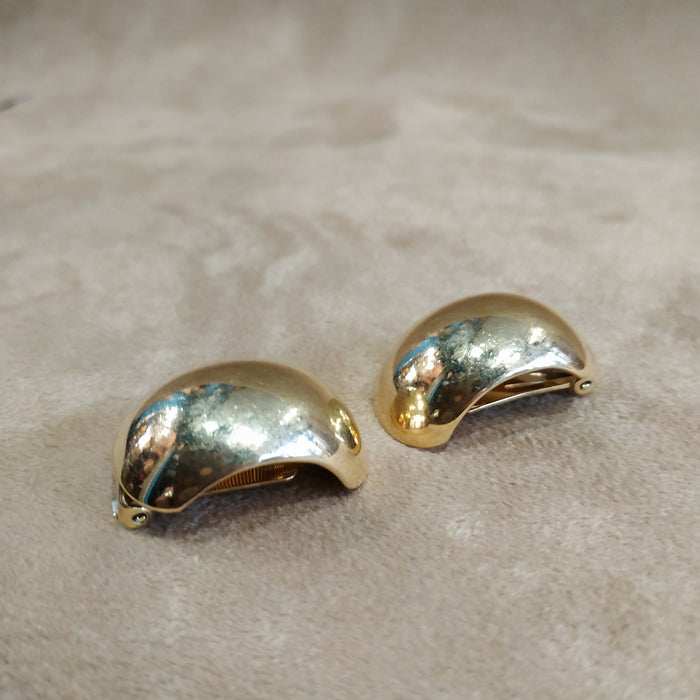 Christian Dior Half Hoop Earrings vintage gold clip on