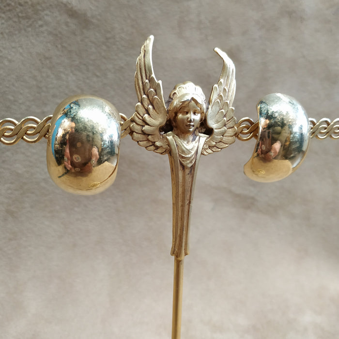 Christian Dior Half Hoop Earrings vintage gold clip on