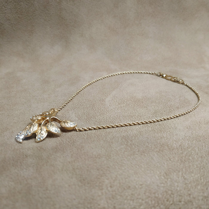 Christian Dior vintage leafy pendant Necklace