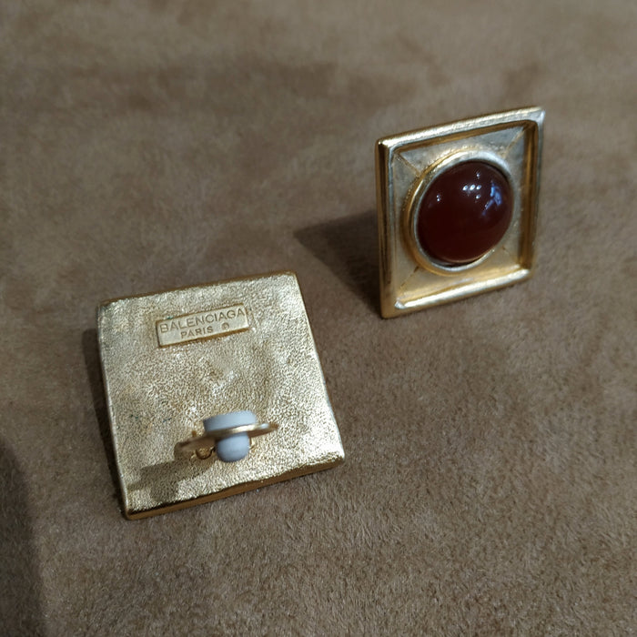 Balenciaga Vintage Square earrings