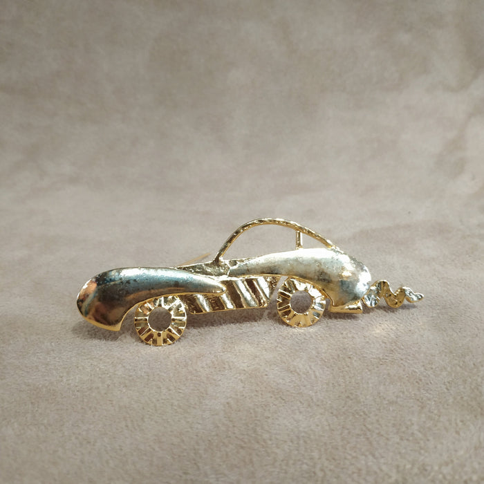 Vintage Gold Sports Car Brooch pin