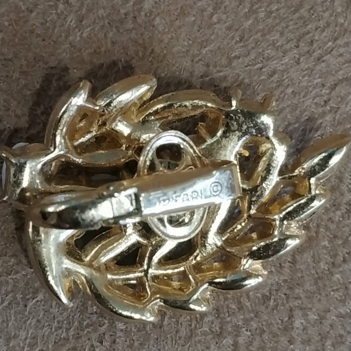 Reserved:Trifari Pearl Leafy Pearl Vintage Earrings