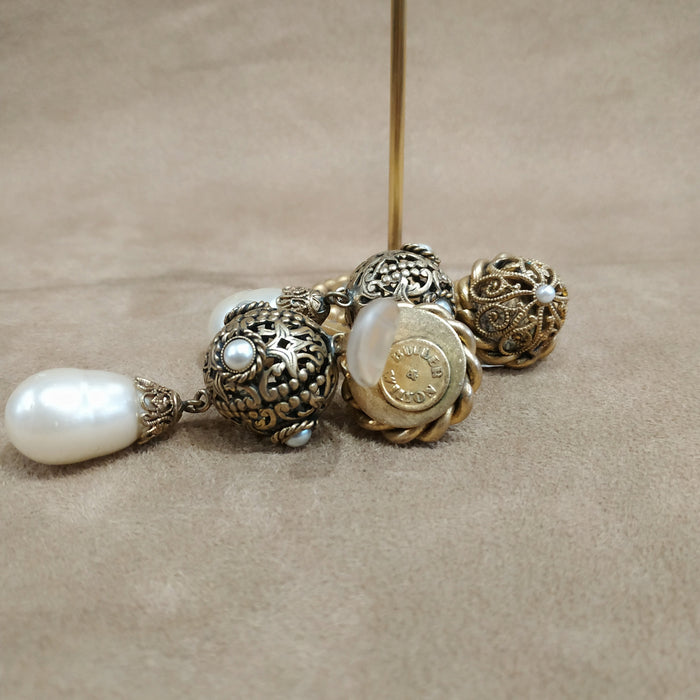 Butler and Wilson pearl statement earrings