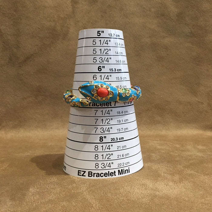 Kenneth Jay Lane Jewelled Turquoise Snake Bracelet