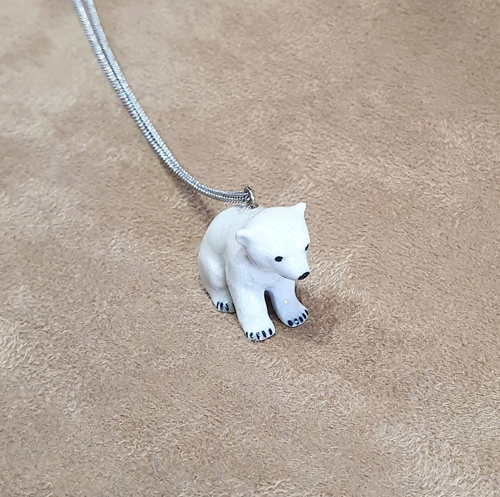 Polar Bear Pendant Necklace by And