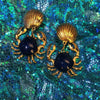 Blue enamel crab sealife earrings - The Hirst Collection