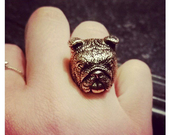 Bulldog Ring in Bronze - The Hirst Collection