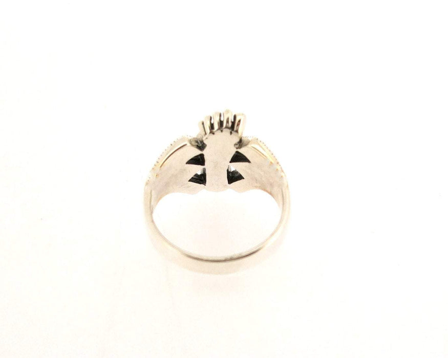 Baby footprint Ring Mother of Pearl Silver Marcasite - The Hirst Collection