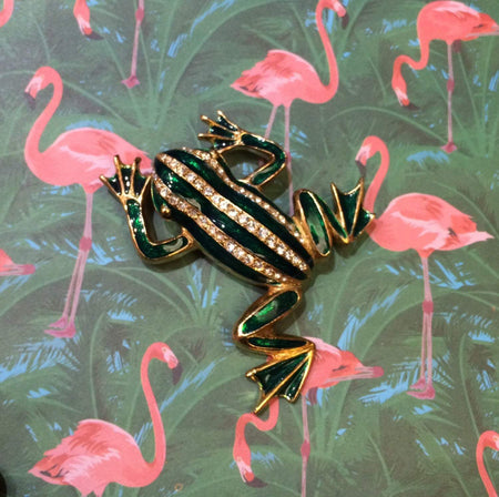 Frog Brooch Pin by Sardi Green Enamel - The Hirst Collection