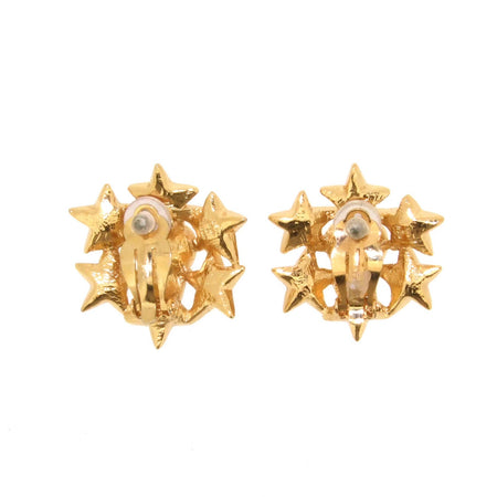 Yves Laurent Gold Crystal Star Heart Earrings - The Hirst Collection