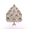 Silver and Red Christmas Tree Brooch by Cristobal London - The Hirst Collection