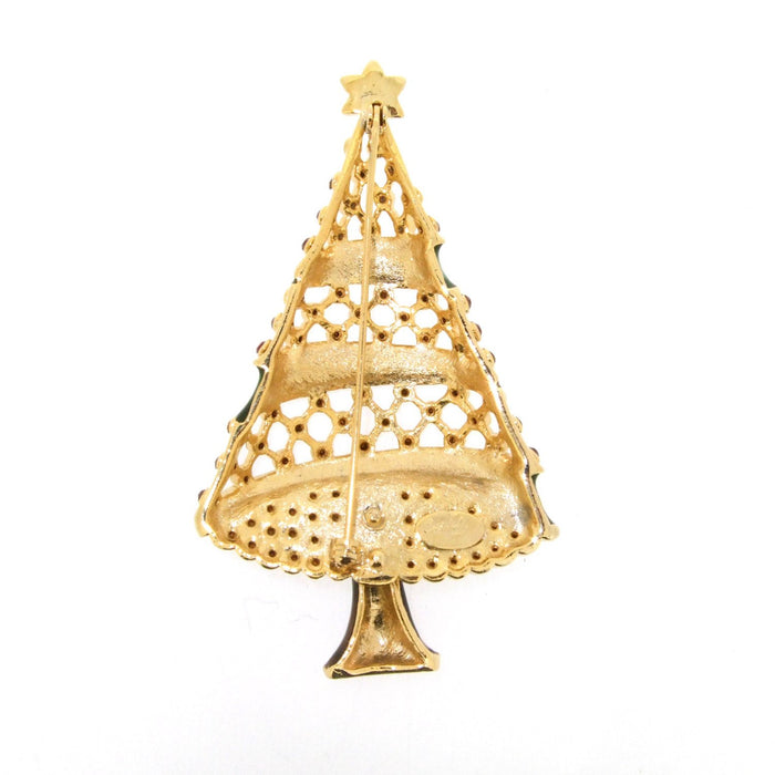 Golden Christmas Tree Brooch by Cristobal London - The Hirst Collection